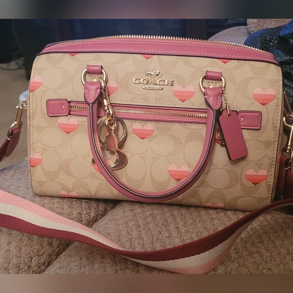 Coach Signature with heart stripe